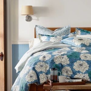 The Company Store Remi Ditsy Floral Classic Crisp Cotton Percale Duvet Cover NEW